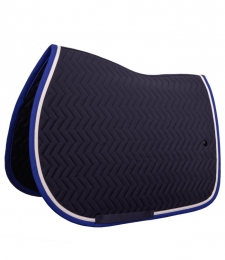 Ergonomische Schabracke dunkelblau mit royalblauer Borde und wei�er Biese