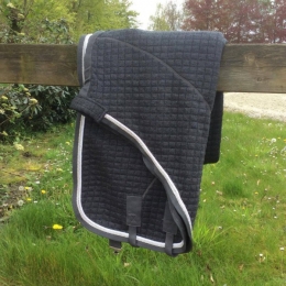 Thermatexdecke grau, 2 Zierkordeln silber/wei�, graue Borde