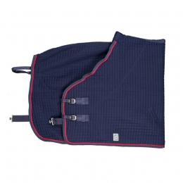 Thermatexdecke dunkelblau, rote Zierkordel, dunkelblaue Borde